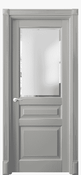 Дверь межкомнатная 0710 БНСРС САТ-Ф. Цвет Бук нейтральный серый серебро. Материал  Массив бука эмаль с патиной. Коллекция Lignum. Картинка.