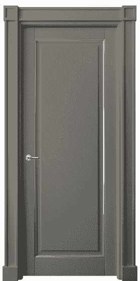 Дверь межкомнатная 6301 БКЛСП. Цвет Бук классический серый с позолотой. Материал  Массив бука эмаль с патиной. Коллекция Toscana Plano. Картинка.