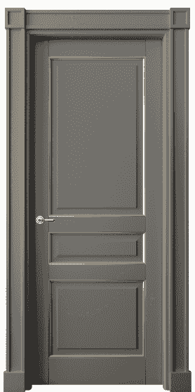 Дверь межкомнатная 6305 БКЛСП. Цвет Бук классический серый позолота. Материал  Массив бука эмаль с патиной. Коллекция Toscana Plano. Картинка.