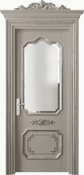 Дверь межкомнатная 6602 ББСКСА САТ-Ф. Цвет Бук бисквитный серебряный антик. Материал Массив бука эмаль с патиной серебро античное. Коллекция Imperial. Картинка.