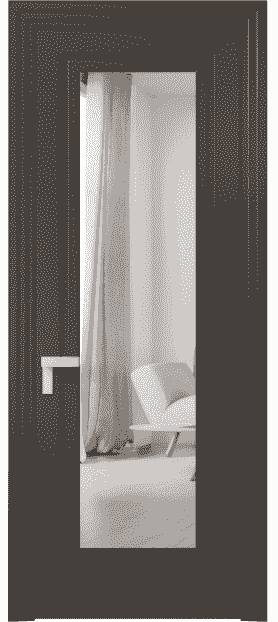 Дверь межкомнатная 8303 МАН Зеркало с одной стороны. Цвет Матовый антрацит. Материал Гладкая эмаль. Коллекция Rocca. Картинка.