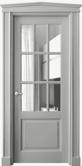 Дверь межкомнатная 6312 БНСР Зеркало. Цвет Бук нейтральный серый. Материал Массив бука эмаль. Коллекция Toscana Grigliato. Картинка.