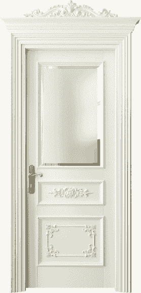 Дверь межкомнатная 6502 БМБ САТ Ф. Цвет Бук молочно-белый. Материал Массив бука эмаль. Коллекция Imperial. Картинка.