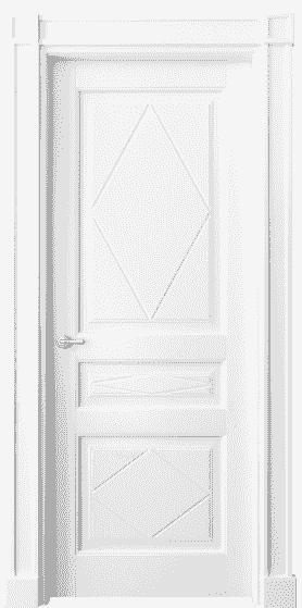 Дверь межкомнатная 6345 ББЛ . Цвет Бук белоснежный. Материал Массив бука эмаль. Коллекция Toscana Rombo. Картинка.