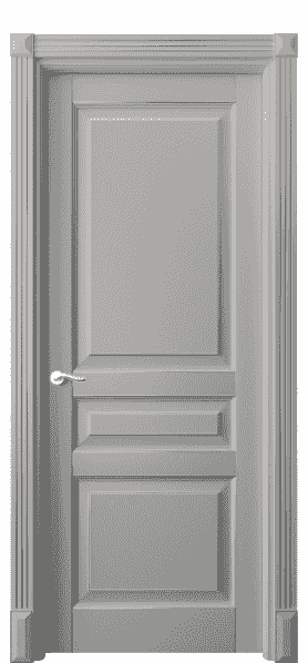 Дверь межкомнатная 0711 БНСРС. Цвет Бук нейтральный серый с серебром. Материал  Массив бука эмаль с патиной. Коллекция Lignum. Картинка.