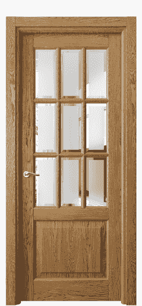 Дверь межкомнатная 0748 ДМД.Б САТ-Ф. Цвет Дуб медовый брашированный. Материал Массив дуба брашированный. Коллекция Lignum. Картинка.