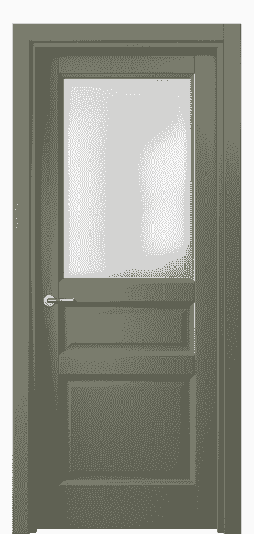 Дверь межкомнатная 1432 МОТ САТ. Цвет Матовый оливковый тёмный. Материал Гладкая эмаль. Коллекция Galant. Картинка.