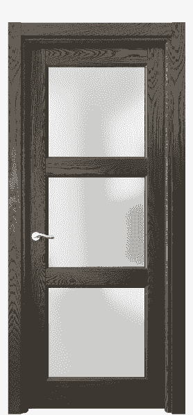Дверь межкомнатная 0730 ДСЕ.Б САТ. Цвет Дуб серый брашированный. Материал Массив дуба брашированный. Коллекция Lignum. Картинка.
