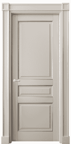 Дверь межкомнатная 6305 БСБЖС. Цвет Бук светло-бежевый серебро. Материал  Массив бука эмаль с патиной. Коллекция Toscana Plano. Картинка.