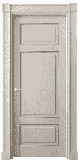 Дверь межкомнатная 6307 БСБЖС. Цвет Бук светло-бежевый серебряный антик. Материал  Массив бука эмаль с патиной. Коллекция Toscana Plano. Картинка.