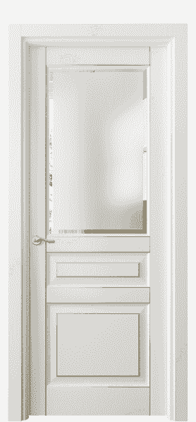 Дверь межкомнатная 0710 БЖМП САТ-Ф. Цвет Бук жемчужный позолота. Материал  Массив бука эмаль с патиной. Коллекция Lignum. Картинка.