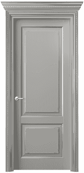 Дверь межкомнатная 6211 БНСРС. Цвет Бук нейтральный серый серебро. Материал  Массив бука эмаль с патиной. Коллекция Royal. Картинка.