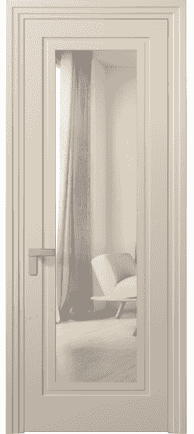 Дверь межкомнатная 8303 ММЦ Зеркало с одной стороны. Цвет Матовый марципановый. Материал Гладкая эмаль. Коллекция Rocca. Картинка.