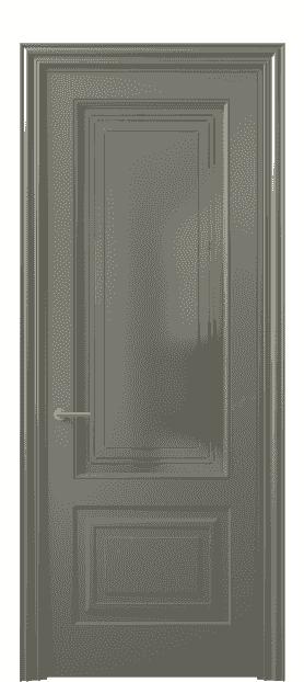 Дверь межкомнатная 8452 МОТ Серый сатин с гравировкой. Цвет Матовый оливковый тёмный. Материал Гладкая эмаль. Коллекция Mascot. Картинка.