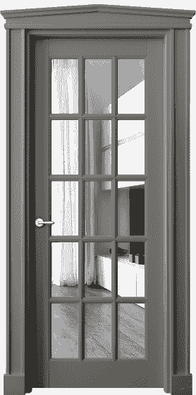 Дверь межкомнатная 6311 БКЛС Зеркало. Цвет Бук классический серый. Материал Массив бука эмаль. Коллекция Toscana Grigliato. Картинка.