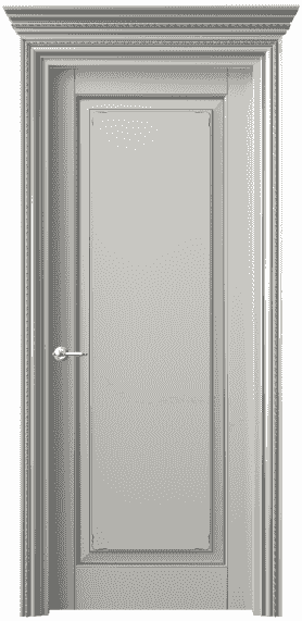 Дверь межкомнатная 6201 БСРС. Цвет Бук серый серебро. Материал  Массив бука эмаль с патиной. Коллекция Royal. Картинка.