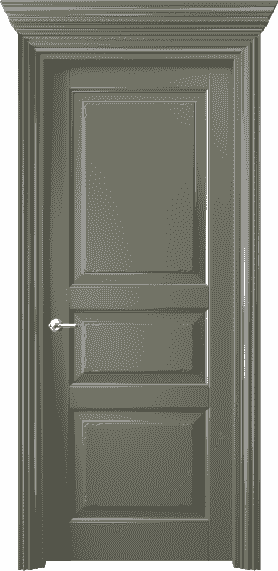 Дверь межкомнатная 6231 БОТС. Цвет Бук оливковый тёмный с серебром. Материал  Массив бука эмаль с патиной. Коллекция Royal. Картинка.