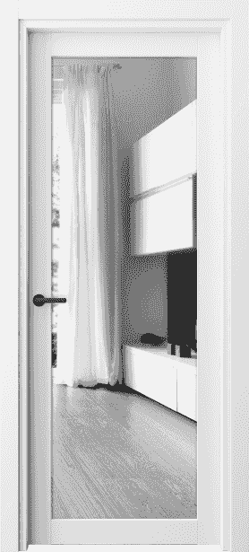 Дверь межкомнатная 2102 neo БШ ДВ ЗЕР. Цвет Белый шёлк. Материал Ciplex ламинатин. Коллекция Neo. Картинка.