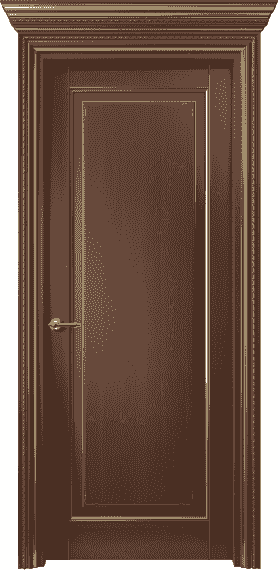 Дверь межкомнатная 6201 БКЗ. Цвет Бук коричневый с золотом. Материал Массив бука с патиной. Коллекция Royal. Картинка.