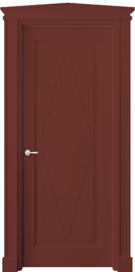 Дверь межкомнатная 6341 Оксид красный RAL 3009. Цвет RAL. Материал Массив бука эмаль. Коллекция Toscana Rombo. Картинка.