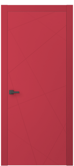 Дверь межкомнатная 8048 Клубнично-красный RAL 3018. Цвет RAL. Материал Гладкая эмаль. Коллекция Linea. Картинка.