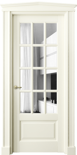 Дверь межкомнатная 6313 МБМ ЗЕР. Цвет Бук молочно-белый. Материал Массив бука эмаль. Коллекция Toscana Grigliato. Картинка.