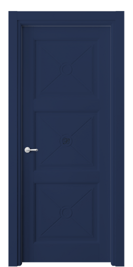Дверь межкомнатная 6367 Сапфирово-синий RAL 5003. Цвет RAL. Материал Массив бука эмаль. Коллекция Toscana Litera. Картинка.